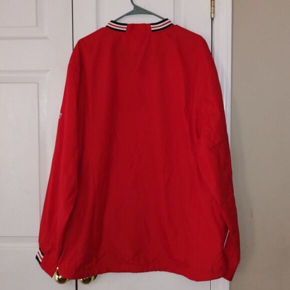 Vintage Authentic Cincinnati Reds pull over wind breaker  Sz L  NWOT - Picture 6 of 6
